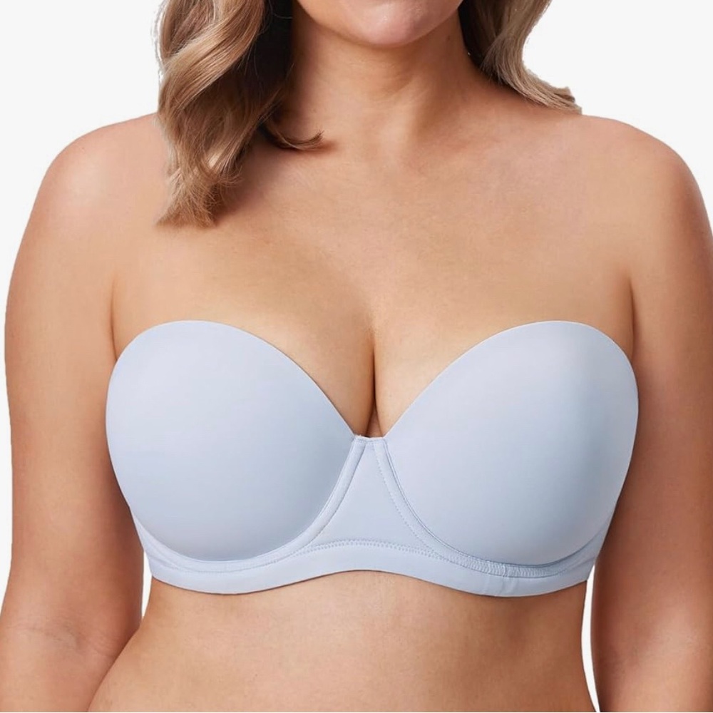 DELIMIRA Underwire Contour Multiway Full Coverage Strapless Bra Opal Gra…